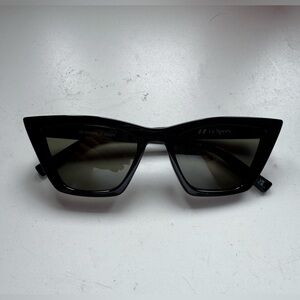 Le Specs Black Rectangular Sunglasses women